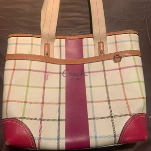 Plaid Coach Purse